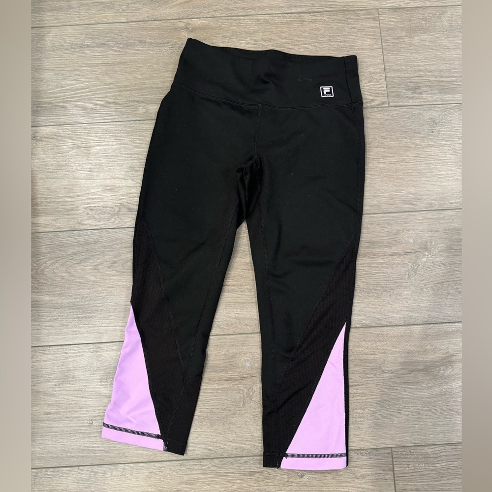 FILA Sport Women’s Leggings (Black and Purple) - Small